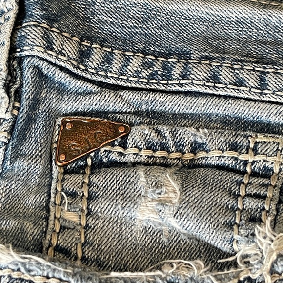 Silver Zac Distress Straight Cut Low Waist Jeans Size 34 - Picture 9 of 16